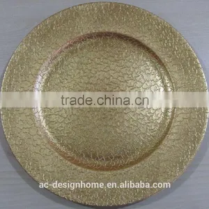 GOLD FOIL PP PLASTIC CHARGER PLATE thumbnail-1