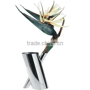 Customized Modern Stainless Steel Floor Decorative Art Large Flower Vases thumbnail-5