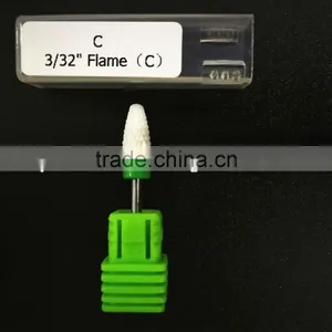 Shank Diameter 2.3mm Fine Type FCeramic Burr For Nail 1 Piece Huaxing Flame Head Huaxing Head Diameter thumbnail-1