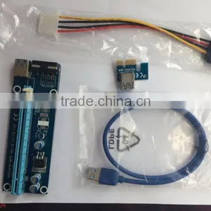4PIN Pcie Riser 1x With Power Supply Pci-e to Pci Convert Card USB 3.0 Extender Cable Sata to IDE for Bitcoin Mining thumbnail-2