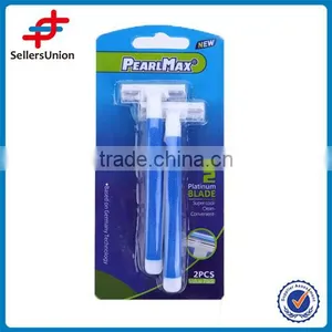 2PS TWIN BALDE SWEDEN RAZORS WITH RUBBER HANDLE thumbnail-1