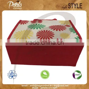 PP Laminated Juco Tote Bag With Padded Rope Handle thumbnail-5