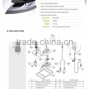 SILVER STAR GRVAITY IRON/BOTTLE IRON 1000W ES-300 thumbnail-5