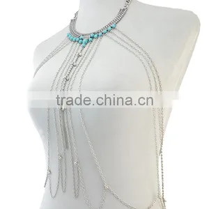 2016 Hot Sale New Alloy Long Chain Body Jewelry for Women Accessories thumbnail-5