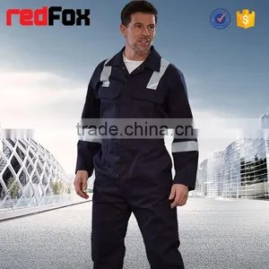 Navy Winter Coverall Workwear Uniform With Reflective Tapes thumbnail-1