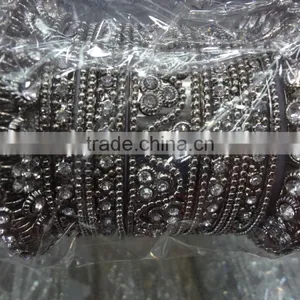 Latest Fashion Wholesale Silver Finish Bridal Set,Indian Bridal Bangles Bracelet,Fashion Bangle Sets thumbnail-1