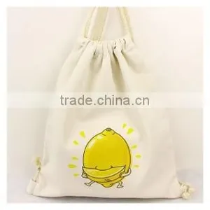 New Fashion Design Cotton Drawstring Backpack thumbnail-1
