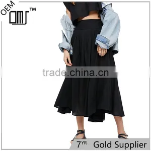 2017 OEM Irregular Black Umbrella-shaped High Waisted Maxi Skirt thumbnail-1