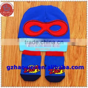 New Arrival Spider-Man Pattern Newborn Baby Hat+socks Set thumbnail-1
