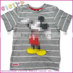 OEM 2015 Wholesale Kids Boys Yarn Dyed Stripe Short Sleeve Tshirt thumbnail-1