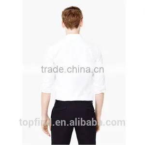 Classic Italian Essential White Color Slim-fit Men Shirt With Classic Collar thumbnail-2