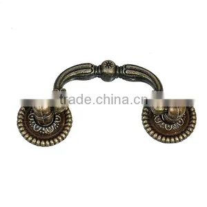 Zinc Based Alloy Antique Bronze Pattern Carved Jewelry Wooden Box Pull Handle Knobs thumbnail-1