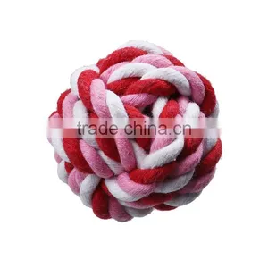 Cotton Pet Products Chew Molar Knot Toy Durable Ball Red thumbnail-1