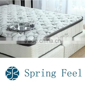 Twin Size Hotel Mattress Euro Top 3 Zones Pocket Spring Mattress thumbnail-1