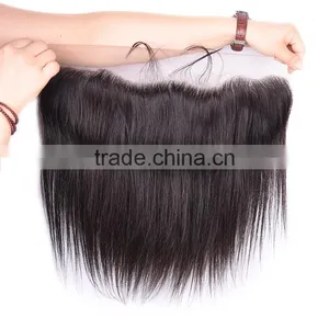 Black Rose Ear to Ear Lace Frontals With Baby Hair 13"*4" Silky Straight Virgin Brazilian Human Hair Lace Front Closure thumbnail-1