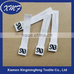 White Zipper Puller With Woven Tape thumbnail-1