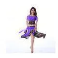 Grenadine Purple Black Belly Dance Performance Costumes , Hip Width 40cm thumbnail-1
