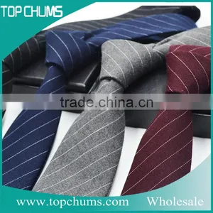 Korea Style Fashion Stripe Printing Men Neck Ties Skinny Cotton Tie thumbnail-1