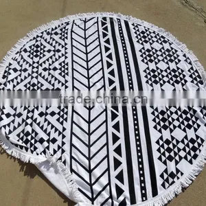Reactive Screen Print Large Round Beach Towel thumbnail-2