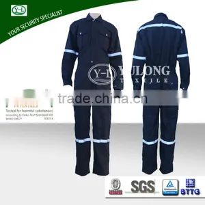 OEM 100% Cotton Safety Protective Firefighting Antistatic Water Oil Repellent Fire Resistant Workwear thumbnail-3