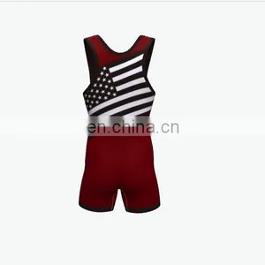 New Freestyle Men's Sublimation Wresting Suit thumbnail-4