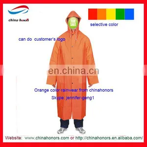 NEW Industrial Rain Coat Polyester Rain Coats Vinyl Coated Polyester Webbing thumbnail-4