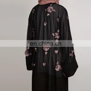 OEM Service Hot And New Style Rosella Jacket Open Dubai Abaya thumbnail-5