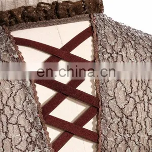 Steam Punk Sleeveless V-cut Lace Top thumbnail-6