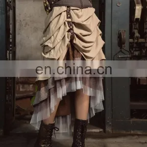 Steampunk Long Asymetrical Style Layered Skirt thumbnail-6