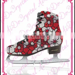 Aidocrystal Popular Pattern Crystal Green Figure Traditional Ice Skating Shoes for Sale thumbnail-4