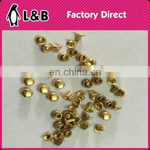 High Quality Metal Gold Double Head Rivet for Cloth thumbnail-1