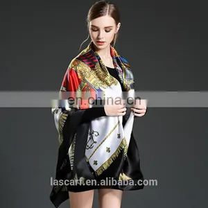 Women Big Square Silk Scarf 140*140cm thumbnail-2