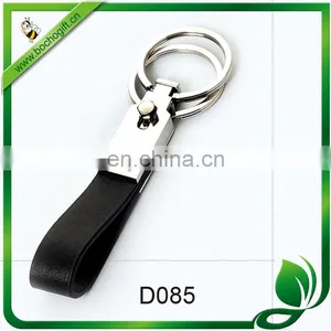 Leather Key Fobs With Metal Keyring thumbnail-1