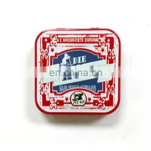 Red Square Earphone Tin Box thumbnail-1