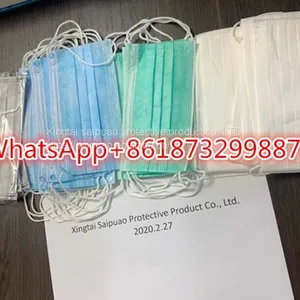 3 Ply Non Woven Surgical Face Mask ,Dust Resistant Disposable Face Mask Shawz0925@163.com thumbnail-1
