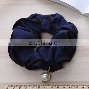 15colors Free Ship Summer Fashion Hair Accessories Pure Colors Silk-like Fabric Ladies Scrunchies thumbnail-3