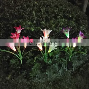 Solar Flower Light in Holiday Lighting Outdoor Solar Flower Garden Stake Lights thumbnail-4
