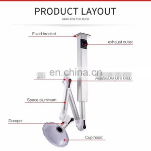 Ceiling Mounted Lab Arm 3 Joint Fume Extraction thumbnail-4