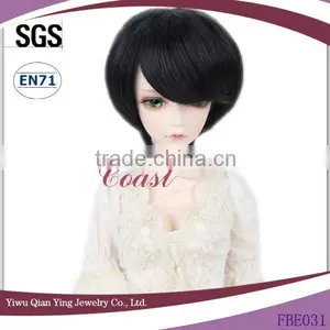 BJD Short Black Doll Wigs With Bang thumbnail-1