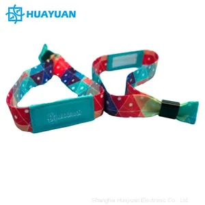 Laser Numbering ISO 14443A 13.56MHz NTAG215 Fabric Band RFID Woven Band thumbnail-1
