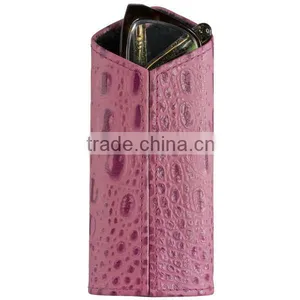 Custom Crocodile Pattern Leather Eyeglass Holder Glasses Sleeve Case for Sunglass thumbnail-2