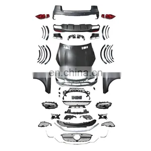 Body Kit Car Headlight Grille Hood Wheel Eyebrow Retrofit Part Auto Assembly For Mercedes Benz ML X166 Change To GLE thumbnail-1