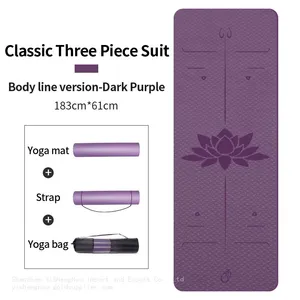 Yogamat Tpe New Balance Tpe Yoga Mat With Logo Travel Non Slip thumbnail-2