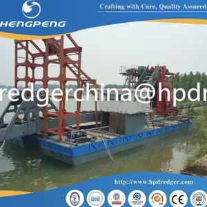 China Heavy-Duty 120m3/T Chain Bucket Iron Dredger for Effective Salt Management thumbnail-3
