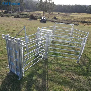 High Quality Australia Galvanized Welded Metal Steel Sheep and Goat Fence Corral Panels for Sale thumbnail-1