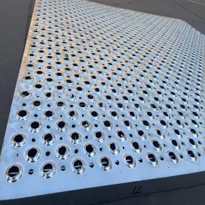 Galvanized, Stainless Steel, and Aluminum Perforated Safety Walkway Stair Treads and Non-slip Flooring, Suitable for Workshop Platforms thumbnail-1