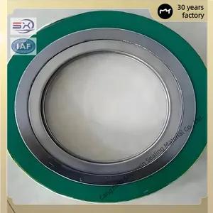 These SS304 Metal-Graphite Spiral-Wound Gaskets, Compliant With 6A Standards, Feature Robust Inner and Outer Rings thumbnail-3