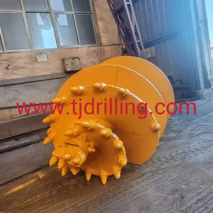 1000mm Double Cut Conical Rock Auger With Casted Kelly Box Used for Bored Pile Foundation Work Match Bauer-bg Soilmec Casagrande thumbnail-1