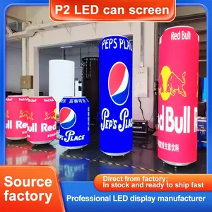 Likang LED Can Screen Exhibition Hall Full Color Screen Flexible Irregular Screen Bar Creative Beer Can Display Screen thumbnail-2