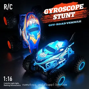 UJIE 1:16 Scale RC Truck Off-road Stunt Car 2.4 Ghz Remote Control Gyroscope 360 Degree Rotate Music Lighting thumbnail-1